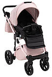 Коляска універсальна 2в1 Adamex Nola Natura 2 rose (сумка, кошик, чохол на ніжки) Рожева, фото 8