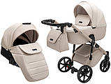 Коляска універсальна 2в1 Adamex Nola Natura 3 vanilla (сумка, кошик, чохол на ніжки), фото 2