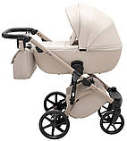 Коляска універсальна 2в1 Adamex Nola Natura 3 vanilla (сумка, кошик, чохол на ніжки), фото 3