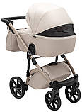 Коляска універсальна 2в1 Adamex Nola Natura 3 vanilla (сумка, кошик, чохол на ніжки), фото 6