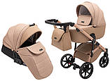 Коляска універсальна 2в1 Adamex Nola Natura 5 camel (сумка, кошик, чохол на ніжки) Коричневий, фото 2