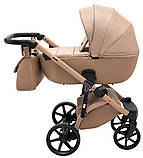 Коляска універсальна 2в1 Adamex Nola Natura 5 camel (сумка, кошик, чохол на ніжки) Коричневий, фото 3