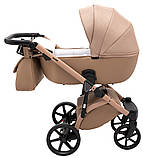 Коляска універсальна 2в1 Adamex Nola Natura 5 camel (сумка, кошик, чохол на ніжки) Коричневий, фото 4