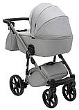 Коляска універсальна 2в1 Adamex Nola Natura 9 moon (сумка, кошик, чохол на ніжки) Сіра, фото 5