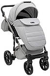 Коляска універсальна 2в1 Adamex Nola Natura 9 moon (сумка, кошик, чохол на ніжки) Сіра, фото 7