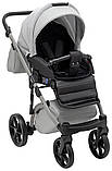 Коляска універсальна 2в1 Adamex Nola Natura 9 moon (сумка, кошик, чохол на ніжки) Сіра, фото 8