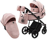 Коляска універсальна 2в1 Adamex Porto Lux PS-94 (сумка, кошик, чохол на ніжки) Рожева, фото 2