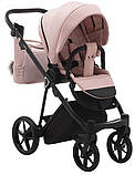 Коляска універсальна 2в1 Adamex Porto Lux PS-94 (сумка, кошик, чохол на ніжки) Рожева, фото 7