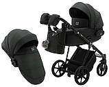 Коляска універсальна 2в1 Adamex Porto Lux TK-50 (сумка, кошик, чохол на ніжки) Зелена, фото 2