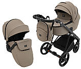 Коляска універсальна 2в1 Adamex Blanc Eco SA-9 (москітна сітка, підсклянник, кошик, дощовик) Коричневий, фото 2