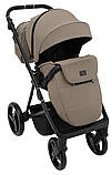 Коляска універсальна 2в1 Adamex Blanc Eco SA-9 (москітна сітка, підсклянник, кошик, дощовик) Коричневий, фото 7