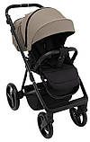 Коляска універсальна 2в1 Adamex Blanc Eco SA-9 (москітна сітка, підсклянник, кошик, дощовик) Коричневий, фото 8