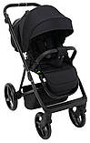 Коляска універсальна 2в1 Adamex Blanc Lux PS-37 (москітна сітка, підсклянник, сумка, дощовик) Чорна, фото 8