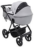 Коляска універсальна 2в1 Adamex Blanc Tip PS-138 (москітна сітка, підсклянник, сумка, дощовик) Сіра, фото 6