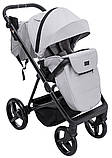 Коляска універсальна 2в1 Adamex Blanc Tip PS-138 (москітна сітка, підсклянник, сумка, дощовик) Сіра, фото 7