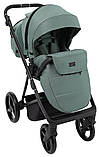 Коляска універсальна 2в1 Adamex Blanc Tip PS-141 (москітна сітка, підсклянник, сумка, дощовик) Зелена, фото 7