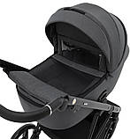 Коляска універсальна 2в1 Adamex Blanc Tip PS-58 (москітна сітка, підсклянник, сумка, дощовик) Сіра, фото 6