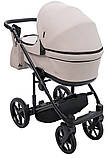 Коляска універсальна 2в1 Adamex Locco Eco SA-7 (рюкзак, кошик, підсклянник, москітна сітка, дощовик) Бежева, фото 5
