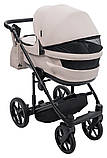 Коляска універсальна 2в1 Adamex Locco Eco SA-7 (рюкзак, кошик, підсклянник, москітна сітка, дощовик) Бежева, фото 6