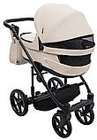 Коляска універсальна 2в1 Adamex Locco Eco SA-8 (рюкзак, кошик, підсклянник, москітна сітка, дощовик) Бежева, фото 3