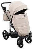 Коляска універсальна 2в1 Adamex Locco Eco SA-8 (рюкзак, кошик, підсклянник, москітна сітка, дощовик) Бежева, фото 6