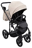 Коляска універсальна 2в1 Adamex Locco Eco SA-8 (рюкзак, кошик, підсклянник, москітна сітка, дощовик) Бежева, фото 7