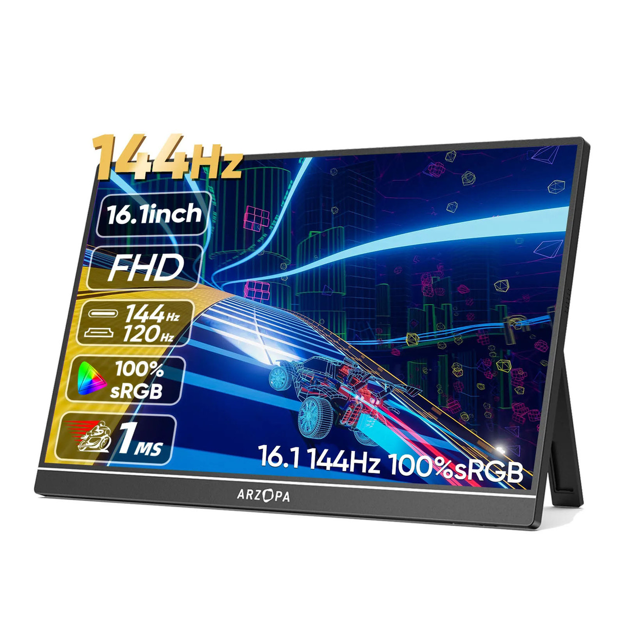 Ігровий портативний монітор Arzopa Z1FC Game (16.1″ FHD IPS 144 Гц) Type-C
