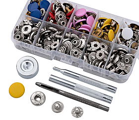 Набір кольорових металевих кнопок Альфа 12,5мм