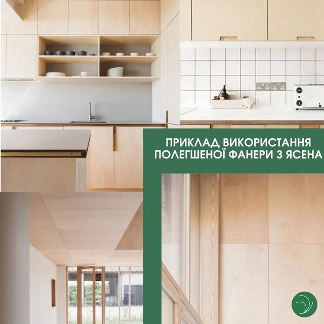 Полегшена фанера шпонована ясенем купити Київ