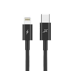 Кабель Grand-X Lightning - USB Type-C 20W, 1м, Black, фото 4