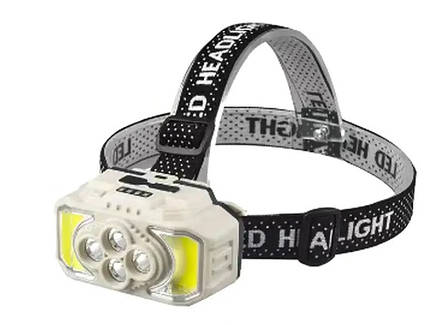 Ліхтар налобний з червоним і білим акумуляторним світлом X-Balog HX-815 Type-C 18650, фото 1