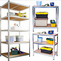 Металевий стелаж для гаража 5 полиць 180x90x40 875 кг