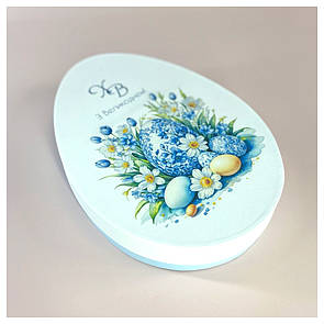 Пасхальна коробка "Яйце" 28*20*5 см - блакитна