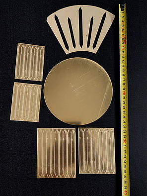 Пластикове золоте Сонце дзеркальне 36 см наклейки Б167-15, фото 2