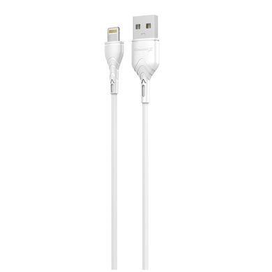 Кабель Grand-X USB-Lightning PL01W, 100% мідь, 1m, 2,1А White, BOX