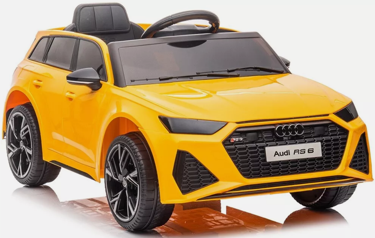 Дитячий електромобіль AUDI RS6 жовтий PlayHouse (Польща)