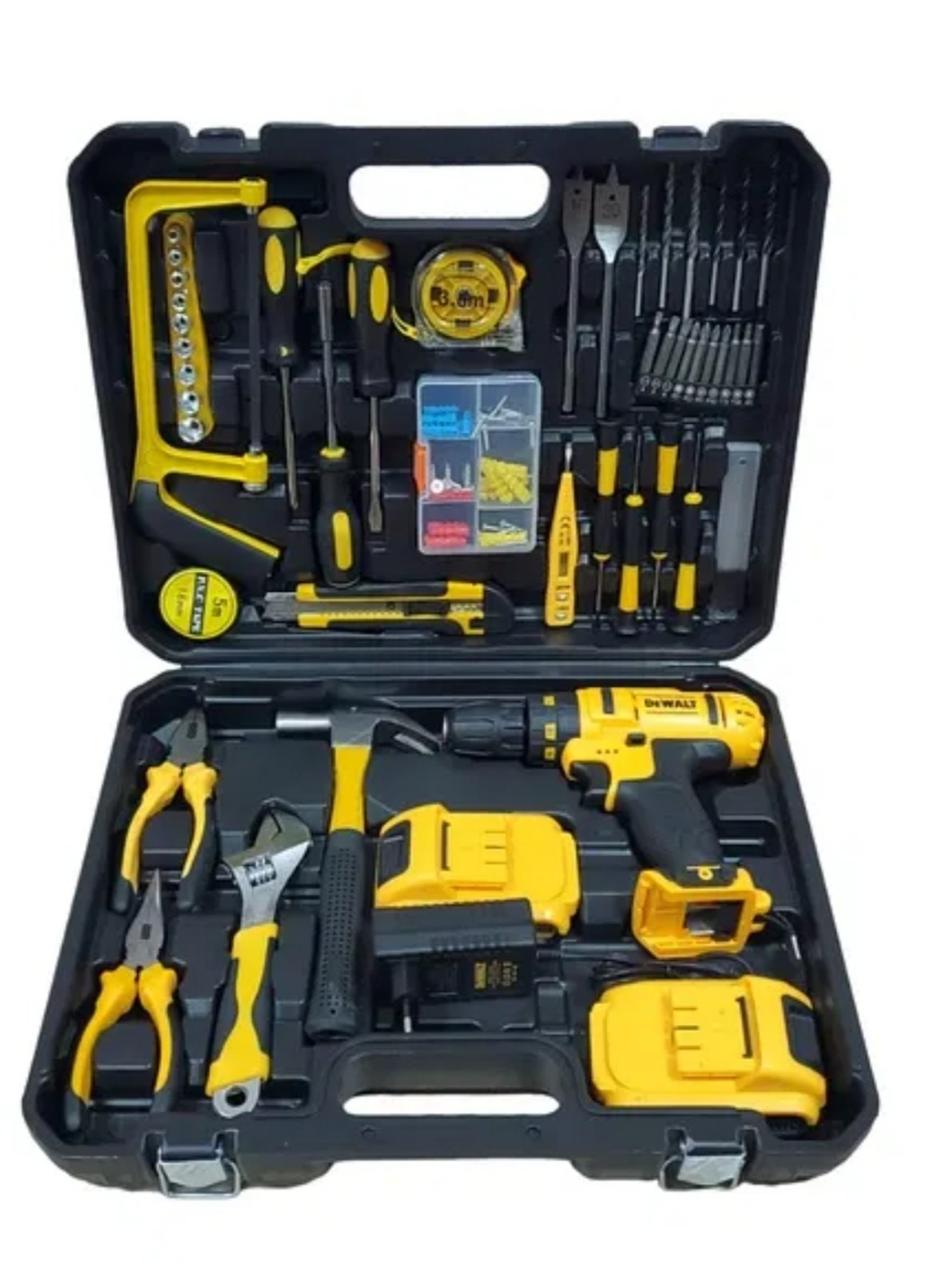 Шуруповерт ударний DeWalt DCD791 з великим набором інструментів (24V 5A/h)