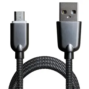 Кабель Grand-X USB-microUSB 1m MM02 1.5A металічна опльотка, фото 1