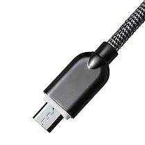Кабель Grand-X USB-microUSB 1m MM02 1.5A металічна опльотка, фото 5