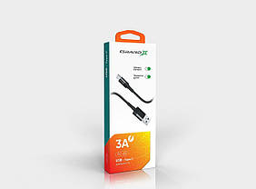 Кабель Grand-X USB-type C FC-03 3A, 1m, CU, Fast Сharge, Black, захист - ткан оплетення, BOX, фото 4