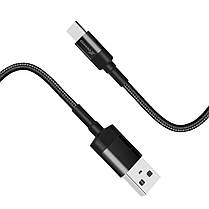 Кабель Grand-X USB-type C FC-03 3A, 1m, CU, Fast Сharge, Black, захист - ткан оплетення, BOX, фото 5