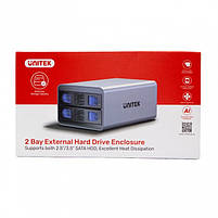 Unitek Case RAID dysk SATA 2.5''/3.5'' 40TB 10Gb/s, фото 3