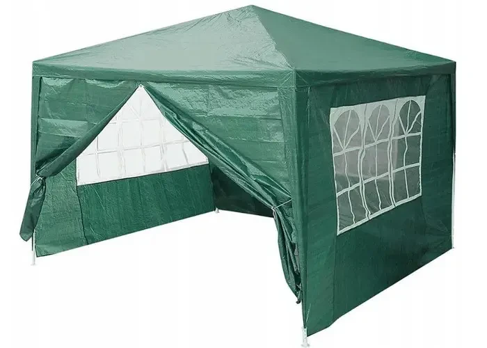Садовий павільйон намет альтанка 3х3 метри зі стінками та вікнами