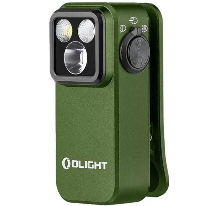Ліхтар Olight Oclip Pro OD Green (500 люмен, 8 режимів, USB-C)