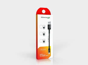 Кабель Grand-X для Power Bank USB-Lightning FM-20L 20cm, CU, Black, защита ткан.оплетка BOX, фото 4