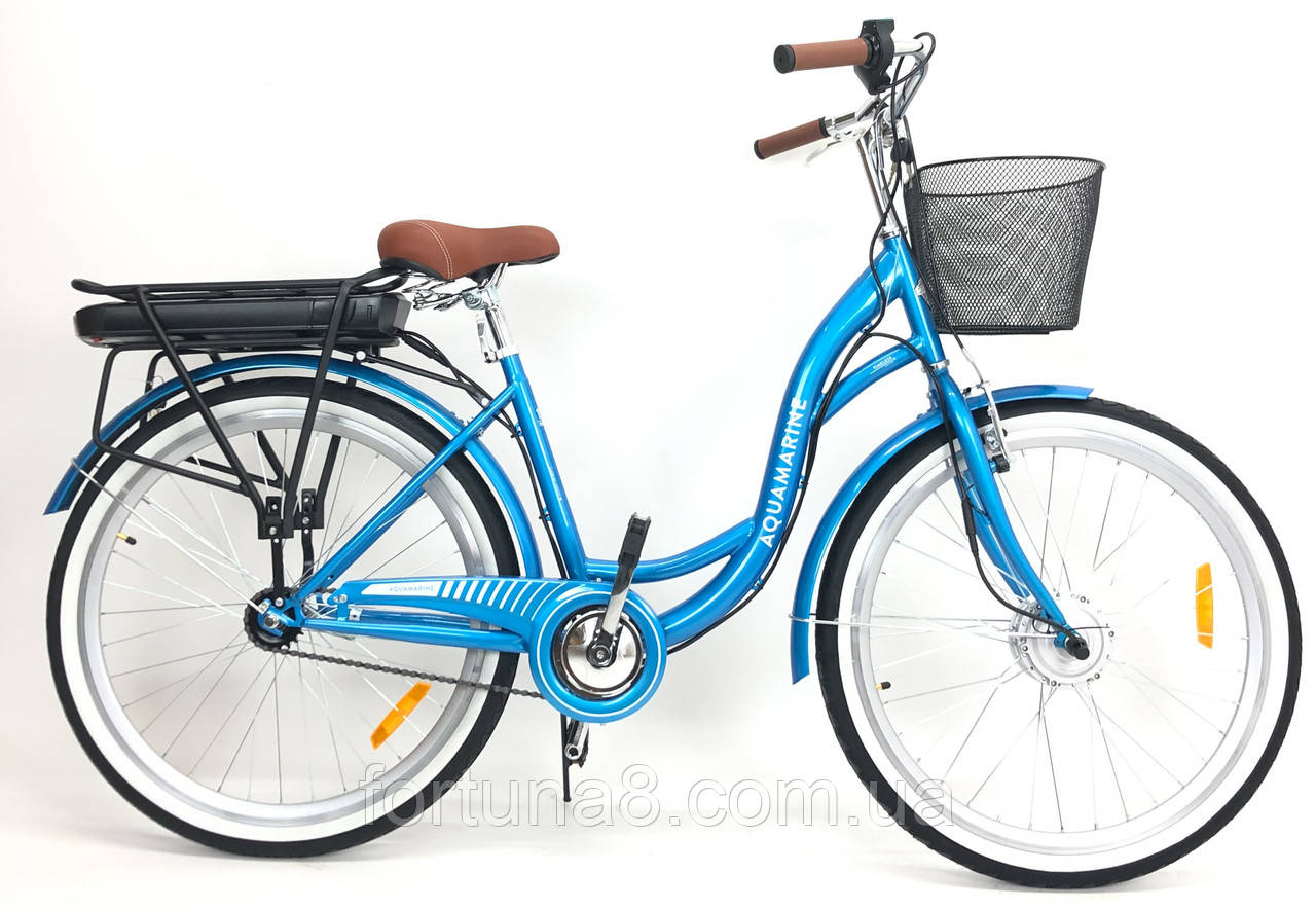 Електровелосипед Dorozhnik Akvamarin 26" (36 V 500 W, 18000 Ah) 2025 рік  ПЛАСТИКОВИЙ БОКС