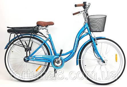 Електровелосипед Dorozhnik Akvamarin 26" (36 V 500 W, 18000 Ah) 2025 рік  ПЛАСТИКОВИЙ БОКС, фото 1