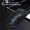 Ігрова безпровідна мишка HXSJ Т66 Black з RGB підсвіткою Акумуляторна, фото 8