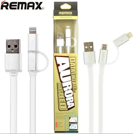 Кабель Remax Aurora USB - iPhone & microUSB, фото 3