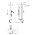 Душова система універсальна Qtap Swan Cascada на три споживачі (з виливом) QTSWA111CRW45570 Chrome/White, фото 2